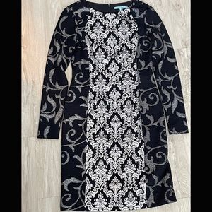 Antonio Melanie Black and Silver Dress